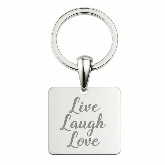 Custom Double-Sided Glossy Stainless Steel Brand Keychain