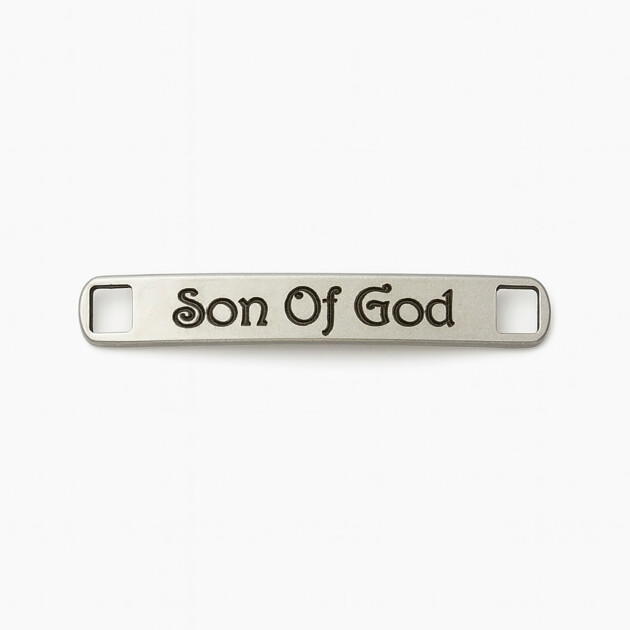 Custom Engraved Rectangle Bracelet with Rounded Corners – "Son of God"