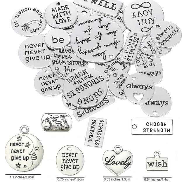 Custom Inspirational Charms Pendant – Perfect for Necklaces and Bracelets