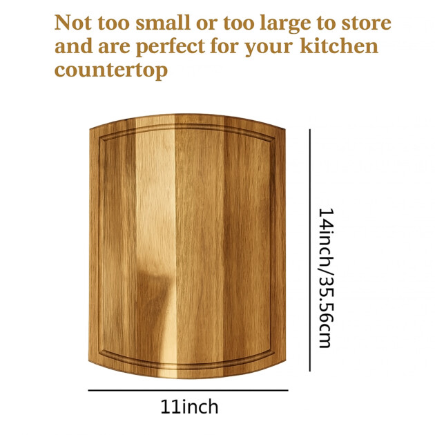 Custom Cutting Board with Juice Groove – 14in x 11in