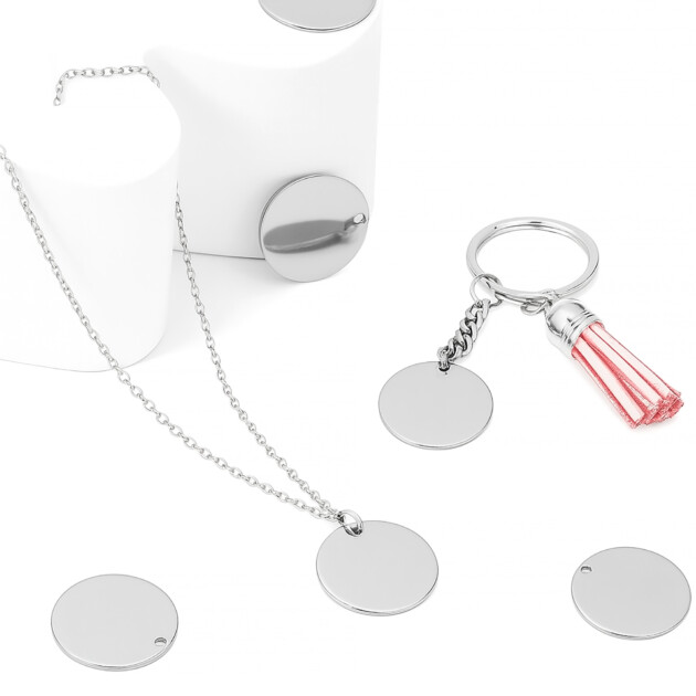 Custom Engraved Circle Necklace or Keychain – "Grandmas Don’t Say No"