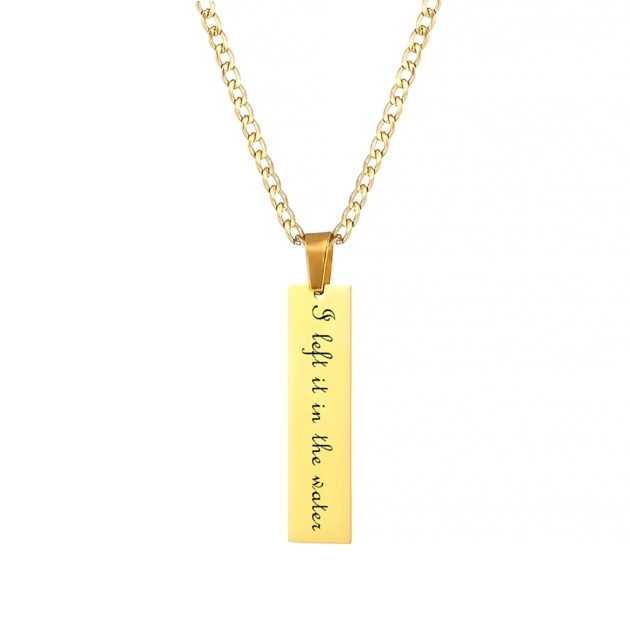 Personalized Flat Rectangle Necklace with Clip Clasp – Only $15.00!
