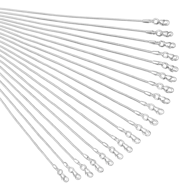 Custom 1.2mm Snake Chain Necklace with Lobster Clasp – 18”