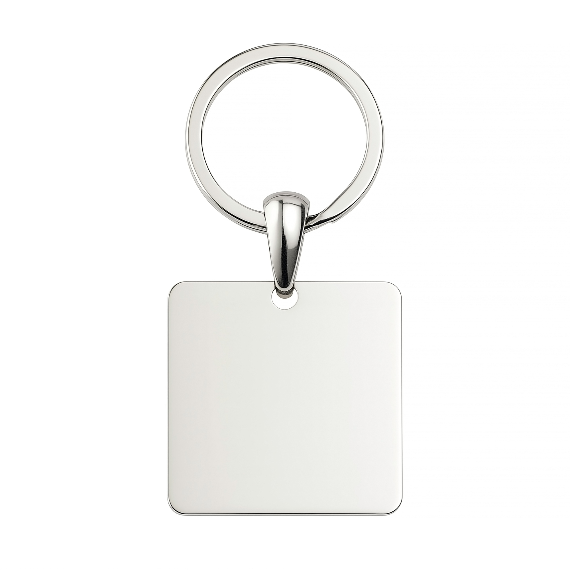 Custom Double-Sided Glossy Stainless Steel Brand Keychain - Image 2