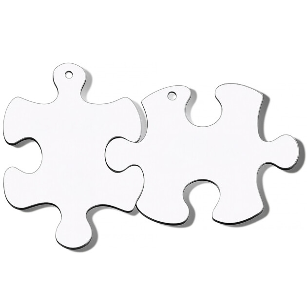 Custom Engraved Puzzle Piece Pendant – Necklace, Bracelet, or Keychain