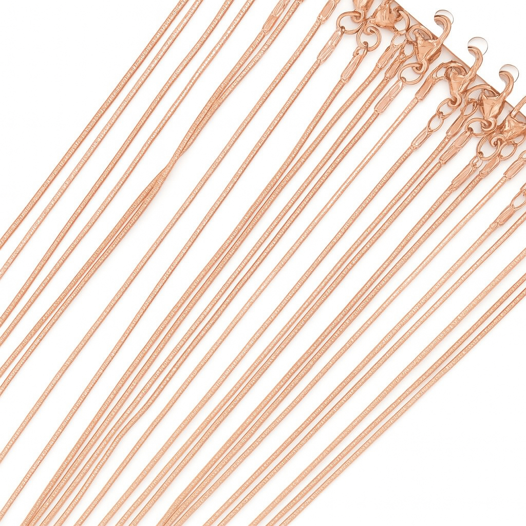 Custom 1.2mm Snake Chain Necklace with Lobster Clasp – 18” - Image 2