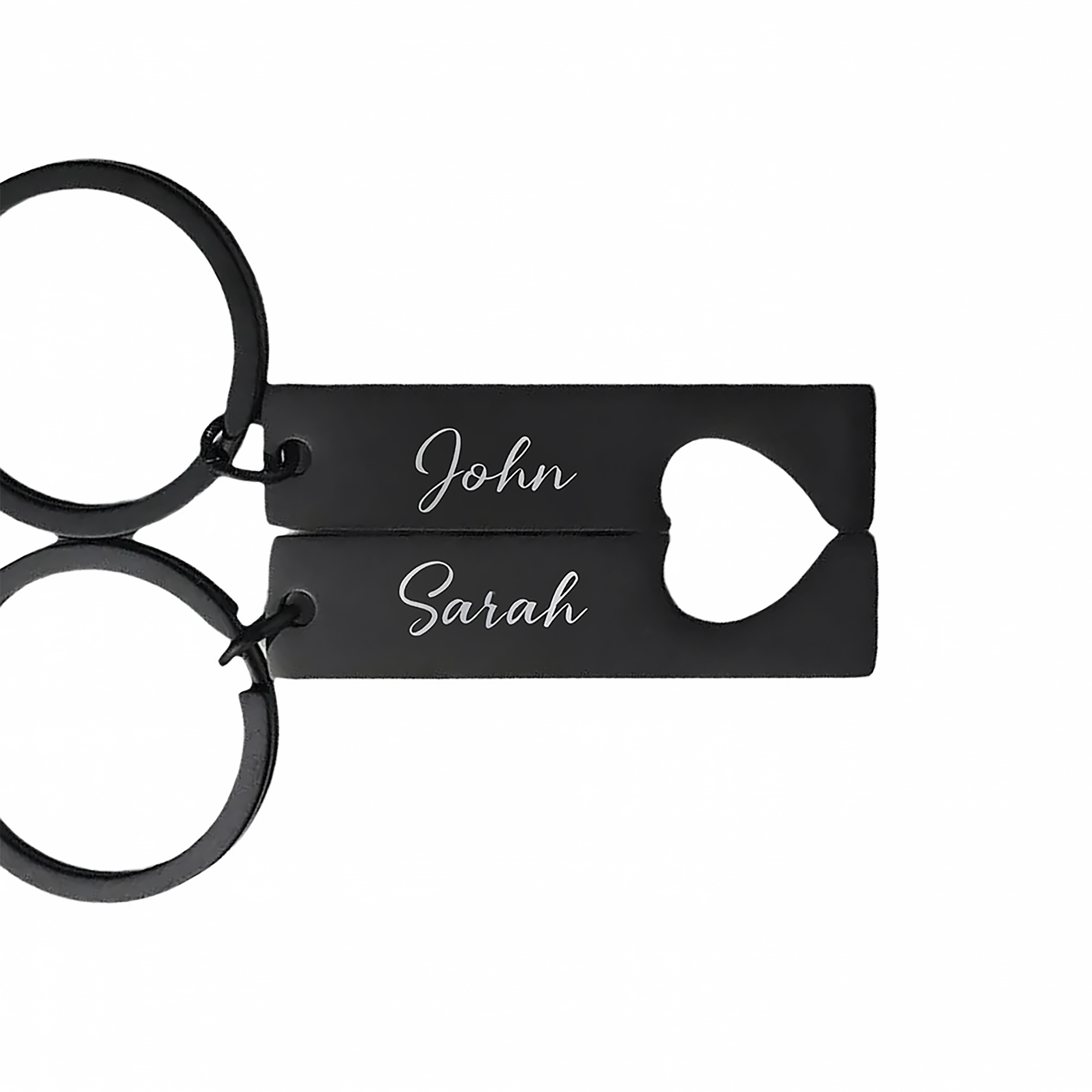 Custom Couple Keychain Pendant – “You Make My Heart Whole” - Image 3