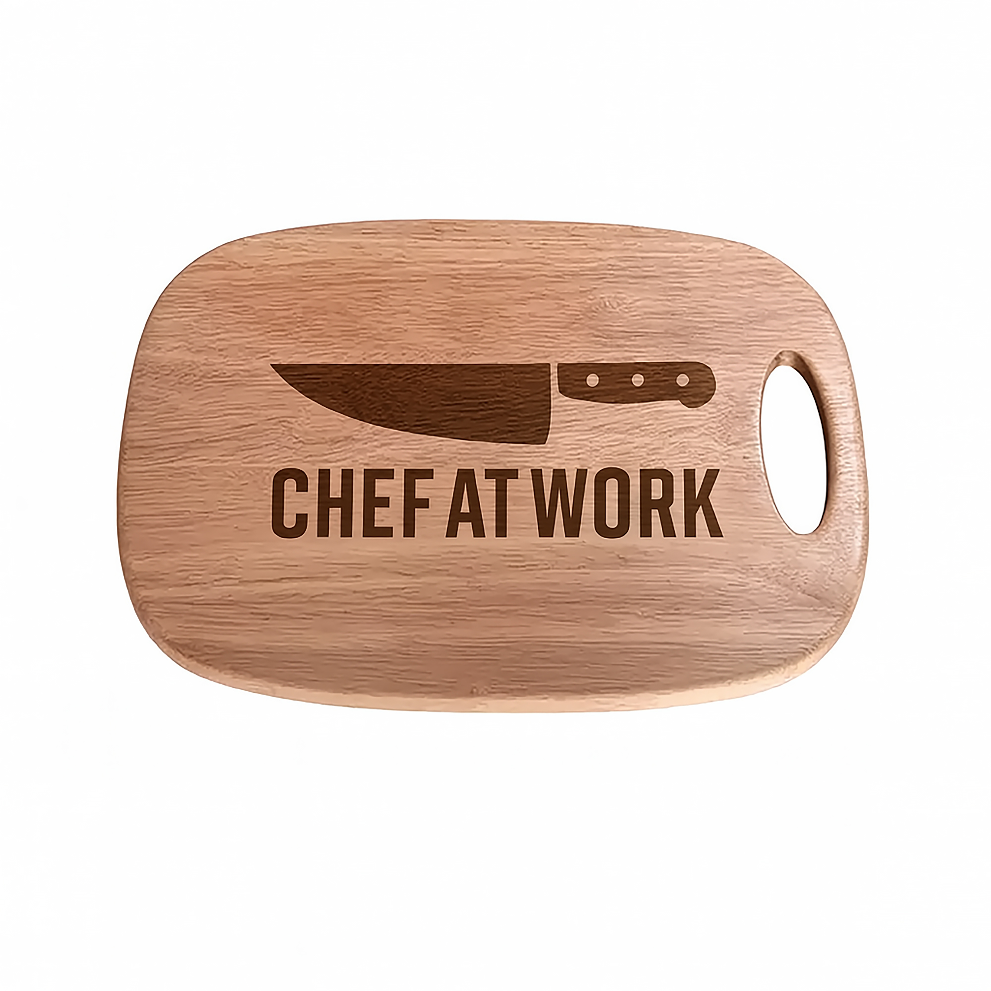 Custom Rounded Rectangle Cutting Board with Handle – 14in x 10in