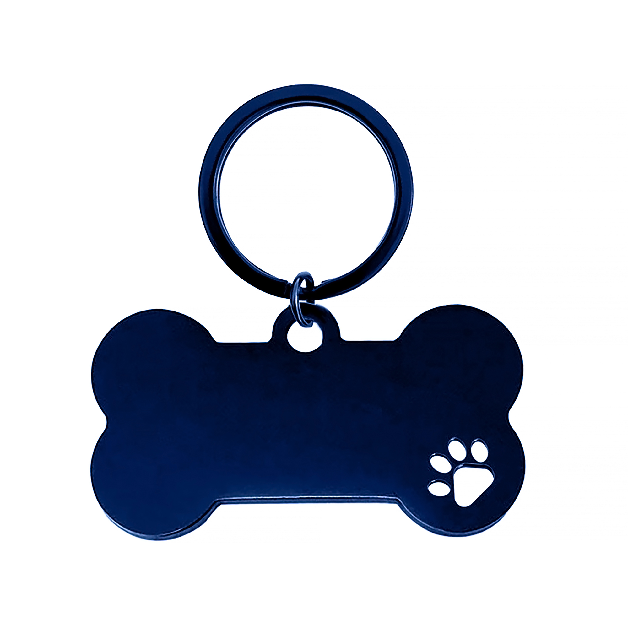 Custom Stainless Steel Bone-Shaped Pet ID Tags with Paw Print Design - Image 6