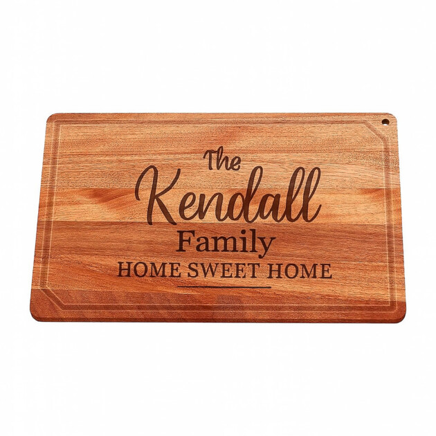 Custom Rectangle Cutting Board with Juice Groove – $39.99 – Ideal for Every Kitchen