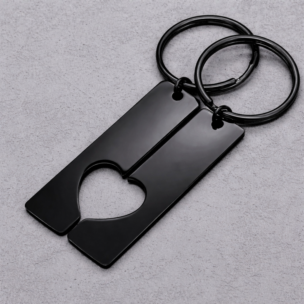 Custom Couple Keychain Pendant – “You Make My Heart Whole” - Image 4