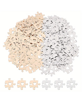Custom Puzzle Heart Charms – Small - Image 2