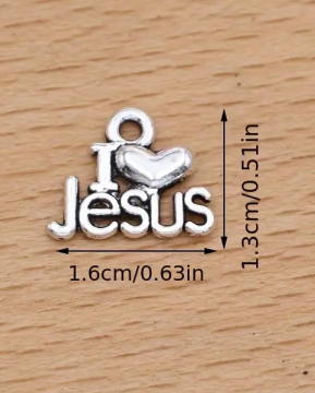 Custom “I Love Jesus” Charm Pendant - Image 2