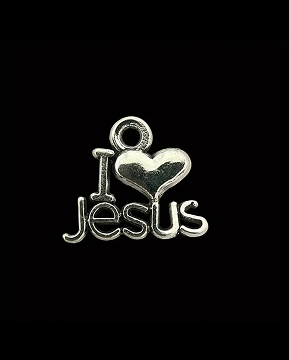 Custom “I Love Jesus” Charm Pendant