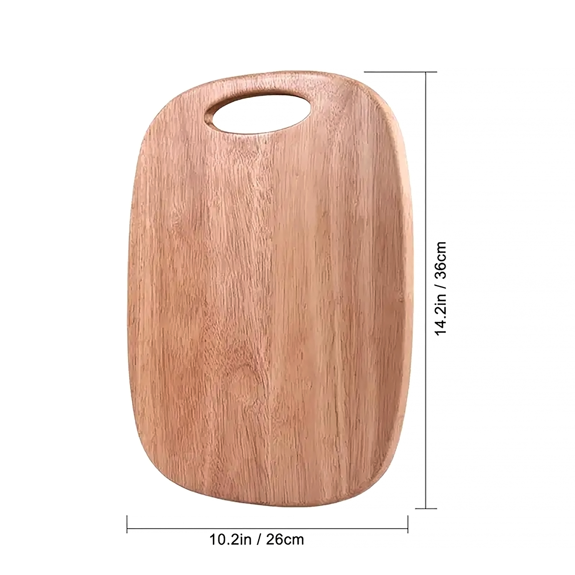 Custom Rounded Rectangle Cutting Board with Handle – 14in x 10in - Image 2