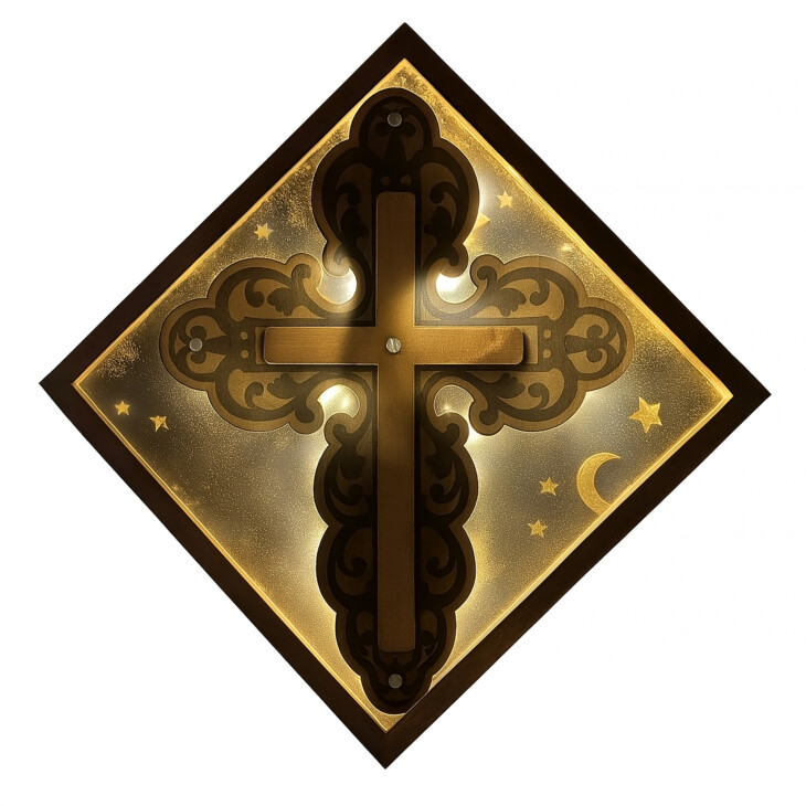 Custom Lighted Wall Decor Cross – Perfect for Any Space! - Image 2