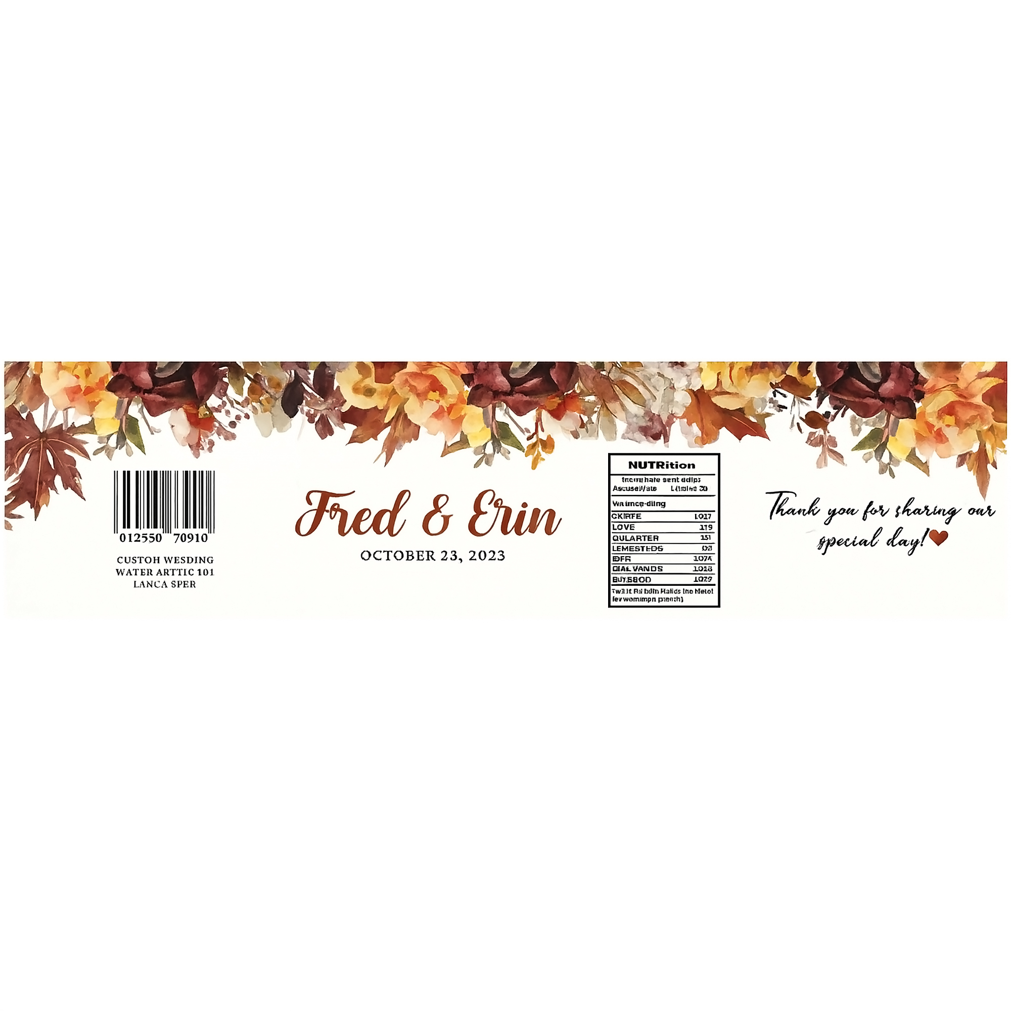 Custom Water Bottle Labels for Weddings and Parties – Make Your Event Unique!