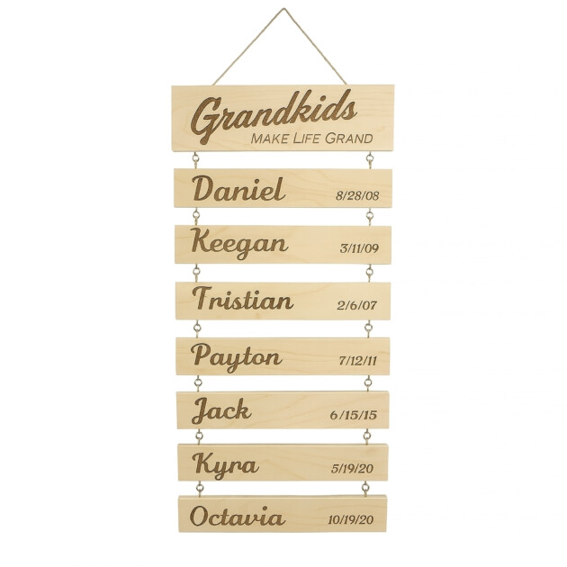 Grandkids Make Life Grand" Hanging Decor – A Heartwarming Addition to Your Home