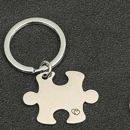 Custom Engraved Puzzle Piece Pendant – Necklace, Bracelet, or Keychain - Image 2