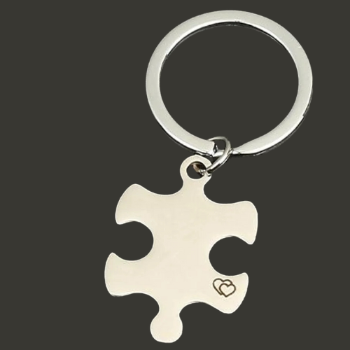 Custom Engraved Puzzle Piece Pendant – Necklace, Bracelet, or Keychain - Image 3