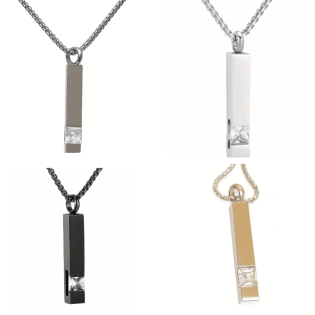Personalized Urn Necklace with CZ Gem – Starting at $14.50!